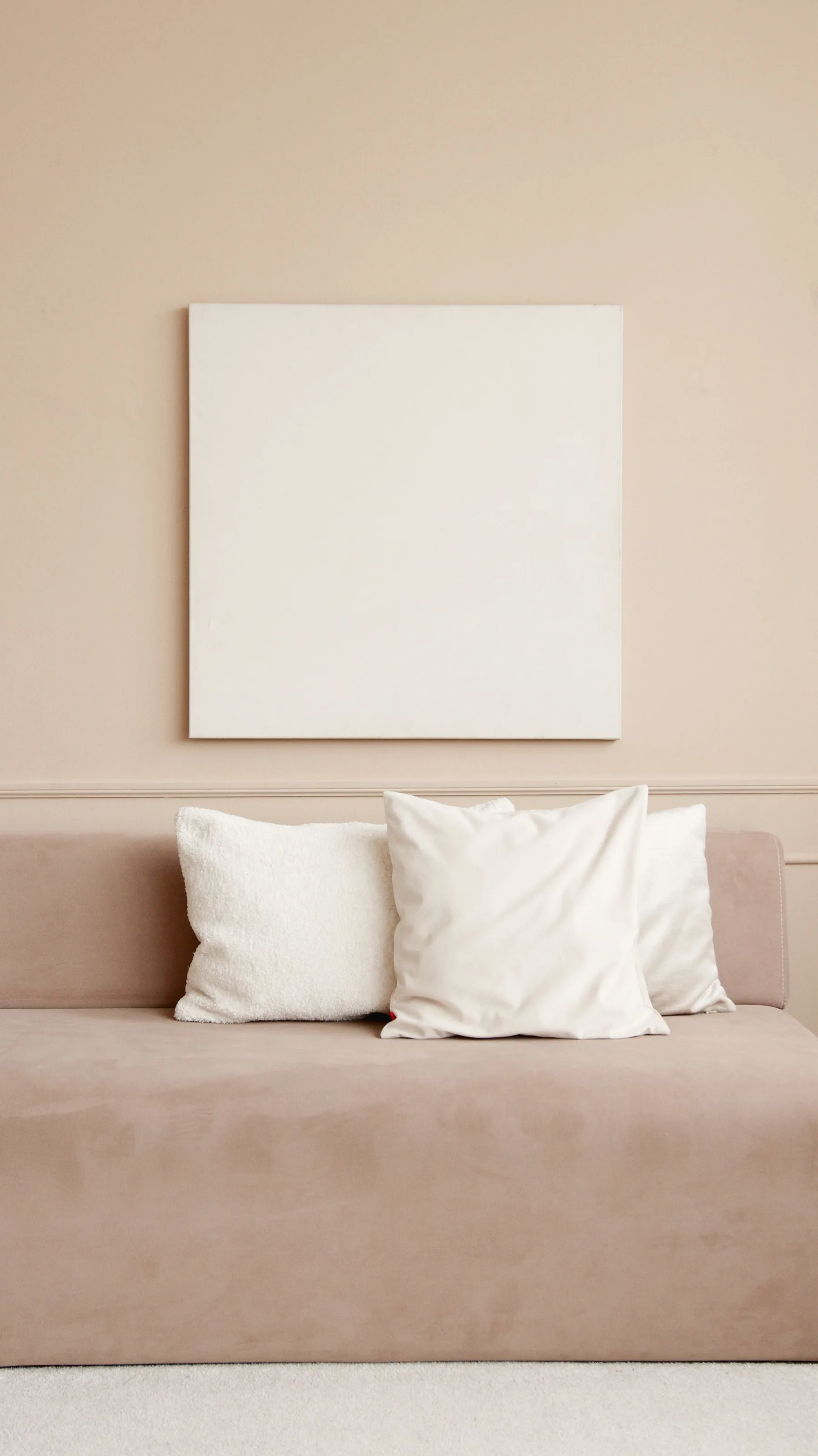 Warm neutral interior with simple modern styling
